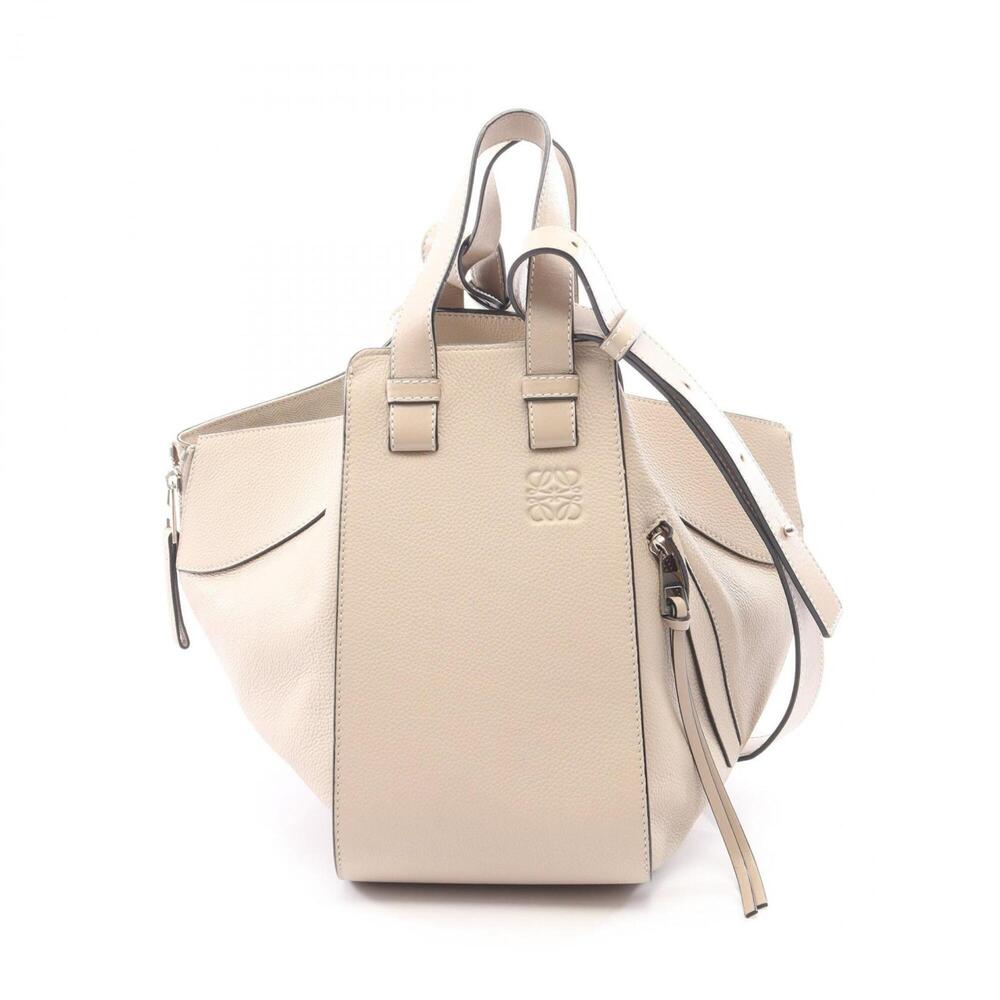 Loewe Hammock Small 2-Way Handbag, Leather, Women's, Beige